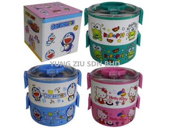 7322#12CM TWO LAYER LUNCH BOX